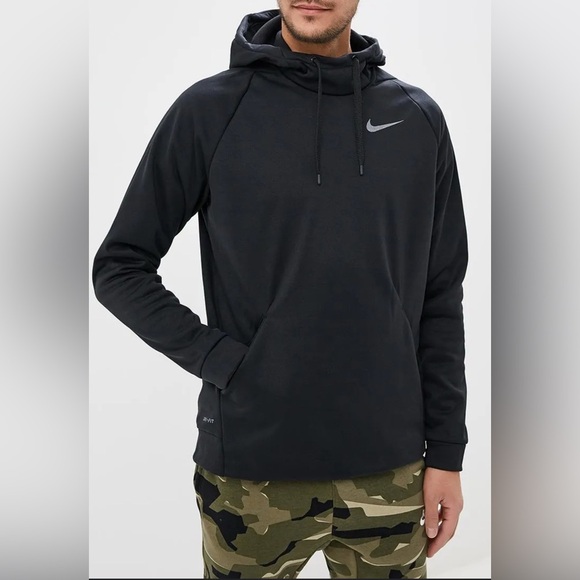 Nike Other - Nike Dri-Fit Drawstring Black Pullover Hoodie with Pockets Size Medium